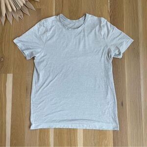 Lululemon Metal Vent Tech Breathe Short Sleeve Ceramic Grey White Shirt Tee Top